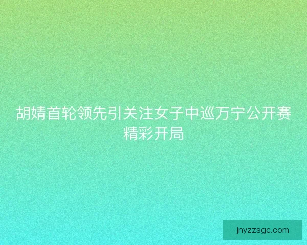 胡婧首轮领先引关注女子中巡万宁公开赛精彩开局
